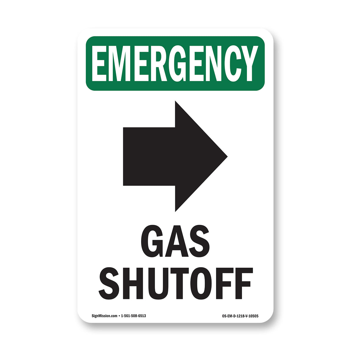 Gas Shutoff [Right Arrow] With Symbol
