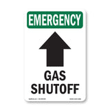 Gas Shutoff [Up Arrow] With Symbol