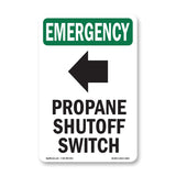 Propane Shutoff Switch [Left Arrow] With Symbol