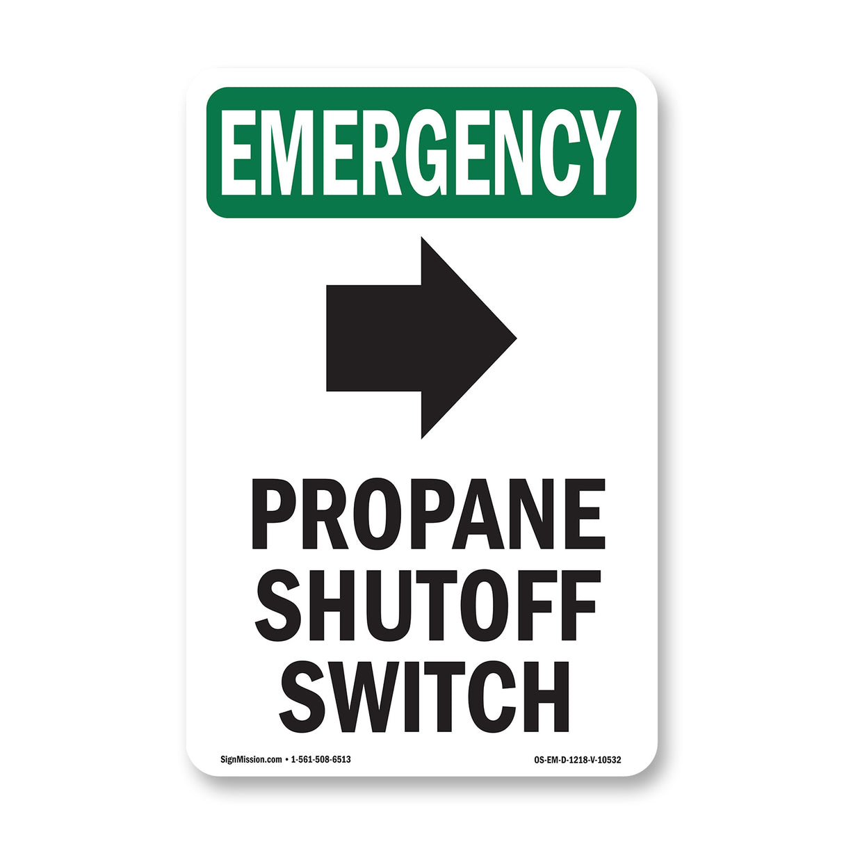Propane Shutoff Switch [Right Arrow] With Symbol