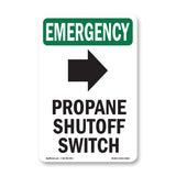 Propane Shutoff Switch [Right Arrow] With Symbol