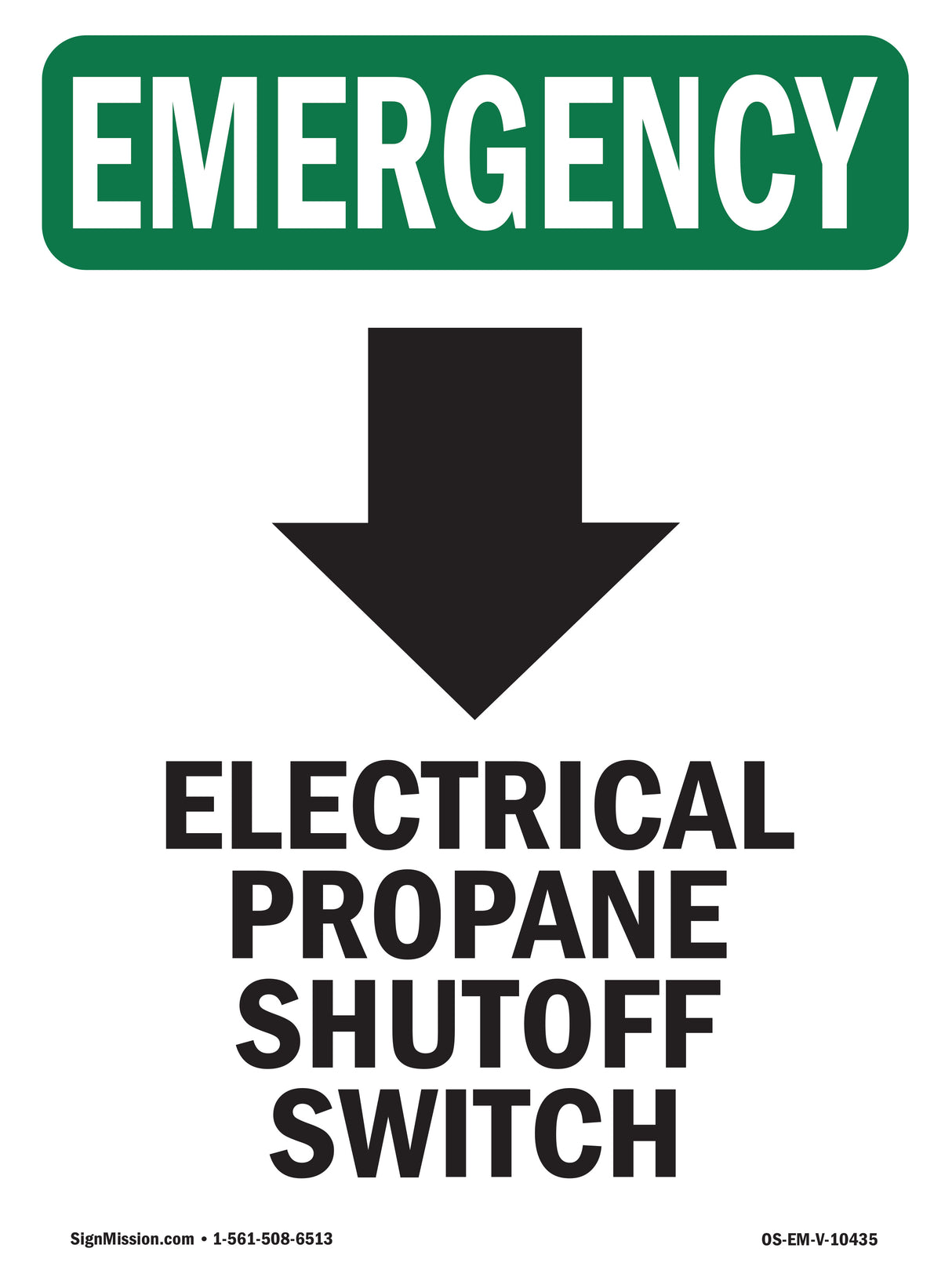 Electrical Propane Shutoff Switch With Symbol