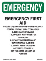 First Aid Should Liquid Or Vapors