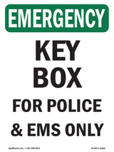 Key Box For Police And EMS Only!