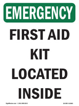 First Aid Kit Located Inside