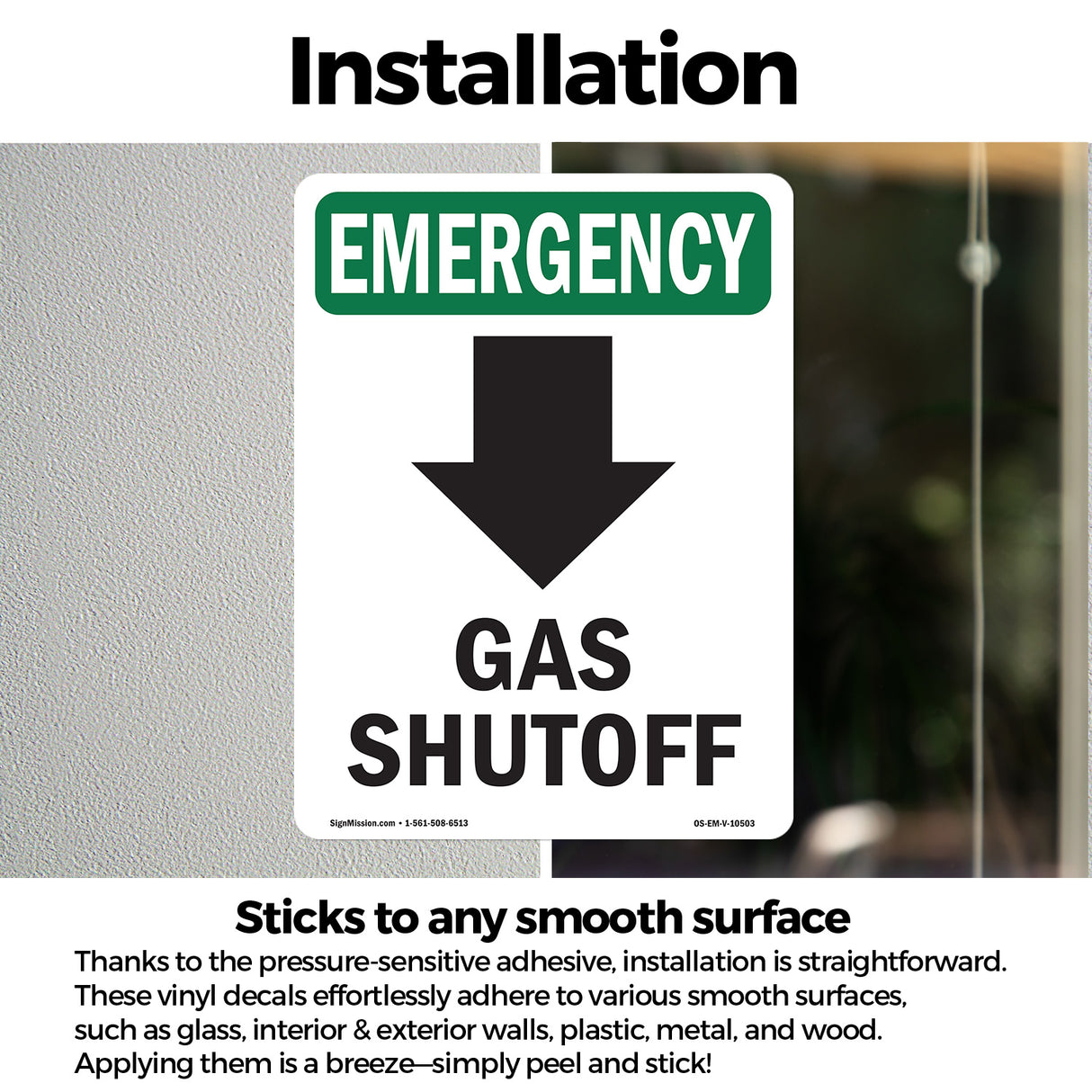 Gas Shutoff [Down Arrow] With Symbol