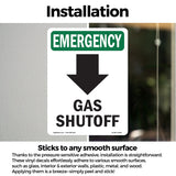 Gas Shutoff [Down Arrow] With Symbol