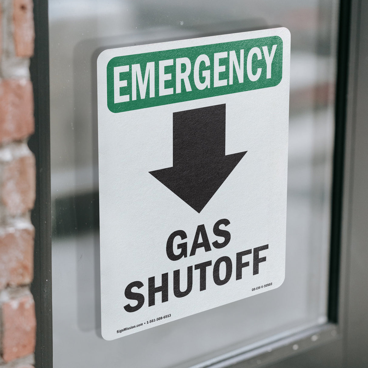 Gas Shutoff [Down Arrow] With Symbol