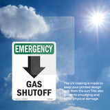 Gas Shutoff [Down Arrow] With Symbol