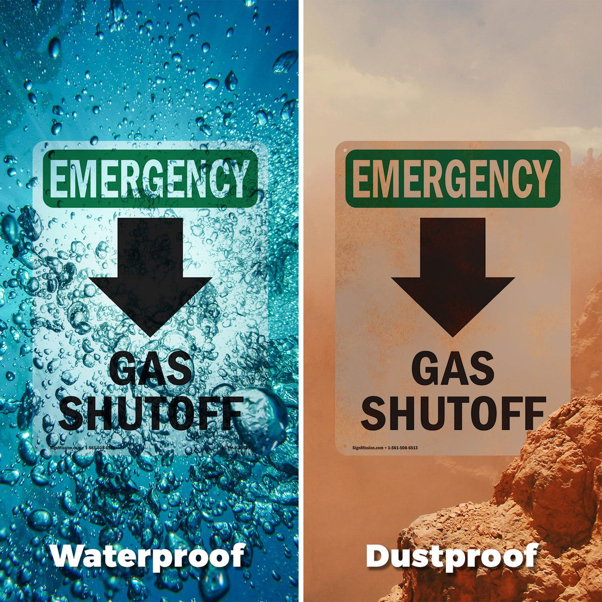 Gas Shutoff [Down Arrow] With Symbol