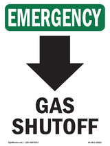Gas Shutoff [Down Arrow] With Symbol