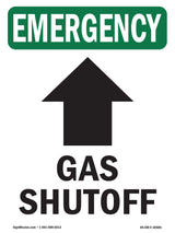 Gas Shutoff [Up Arrow] With Symbol