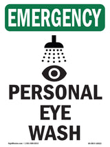 Personal Eyewash Station Inside With Symbol