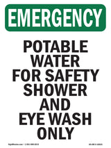 Potable Water For Safety Shower And Eye