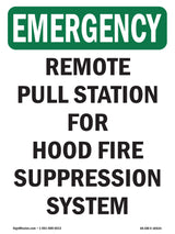 Remote Pull Station For Hood Fire Suppression