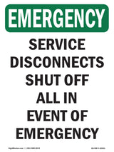 Service Disconnects Shut Off All In Event