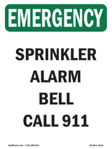 Sprinkler Alarm Bell Call 911