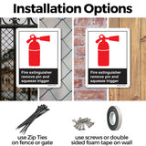Fire Extinguisher Remove Pin And Squeeze Trigger