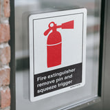 Fire Extinguisher Remove Pin And Squeeze Trigger