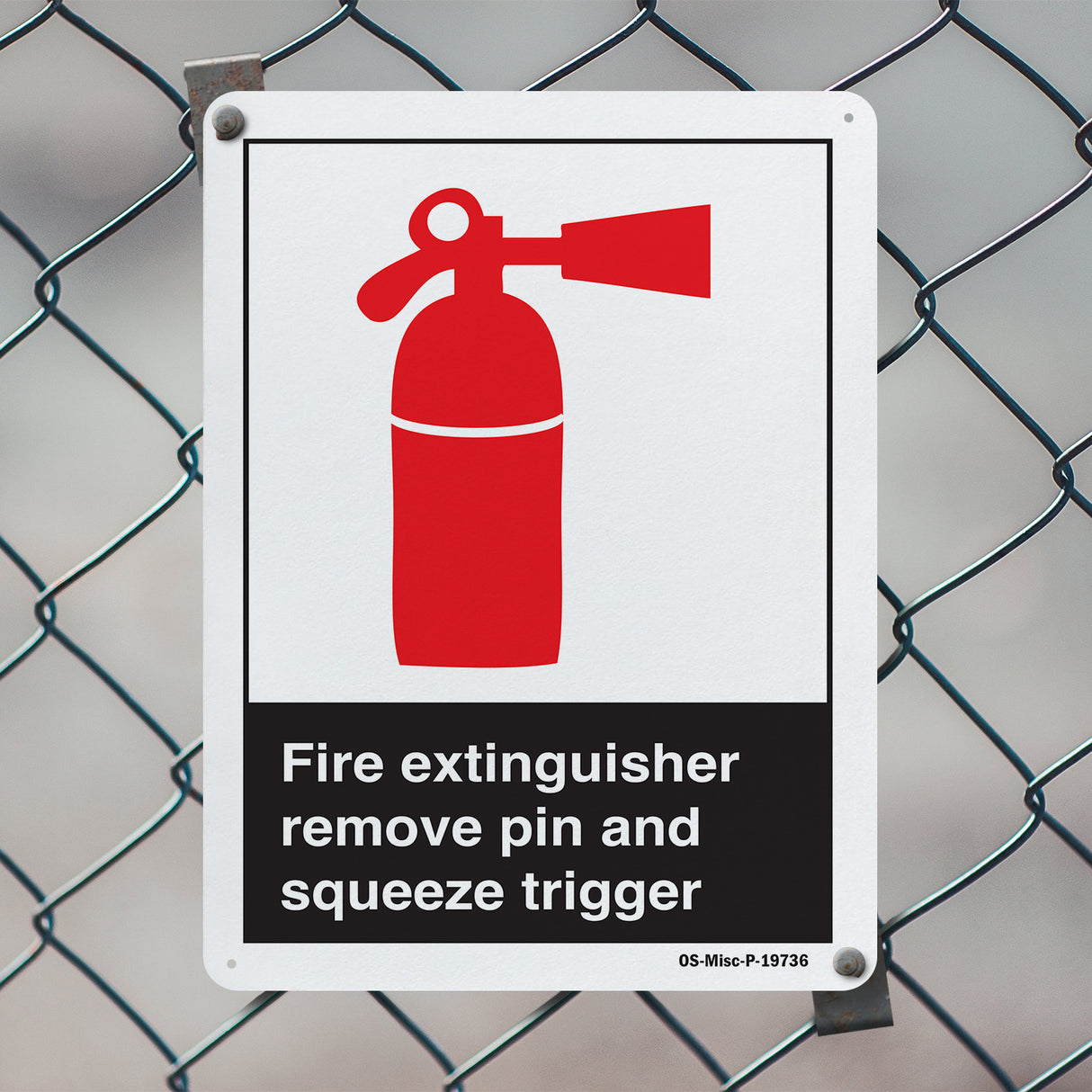 Fire Extinguisher Remove Pin And Squeeze Trigger