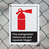 Fire Extinguisher Remove Pin And Squeeze Trigger