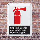 Fire Extinguisher Remove Pin And Squeeze Trigger