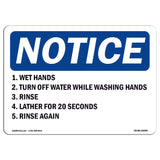 1. Wet Hands 2. Turn Off Water