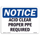 Acid Cleaner Proper PPE Required
