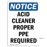 Acid Cleaner Proper PPE Required