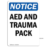AED And Trauma Pack Sign