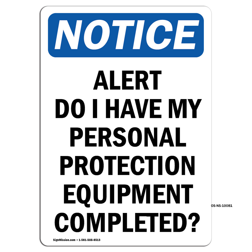 Alert Do I Have My Personal Protection Equipment