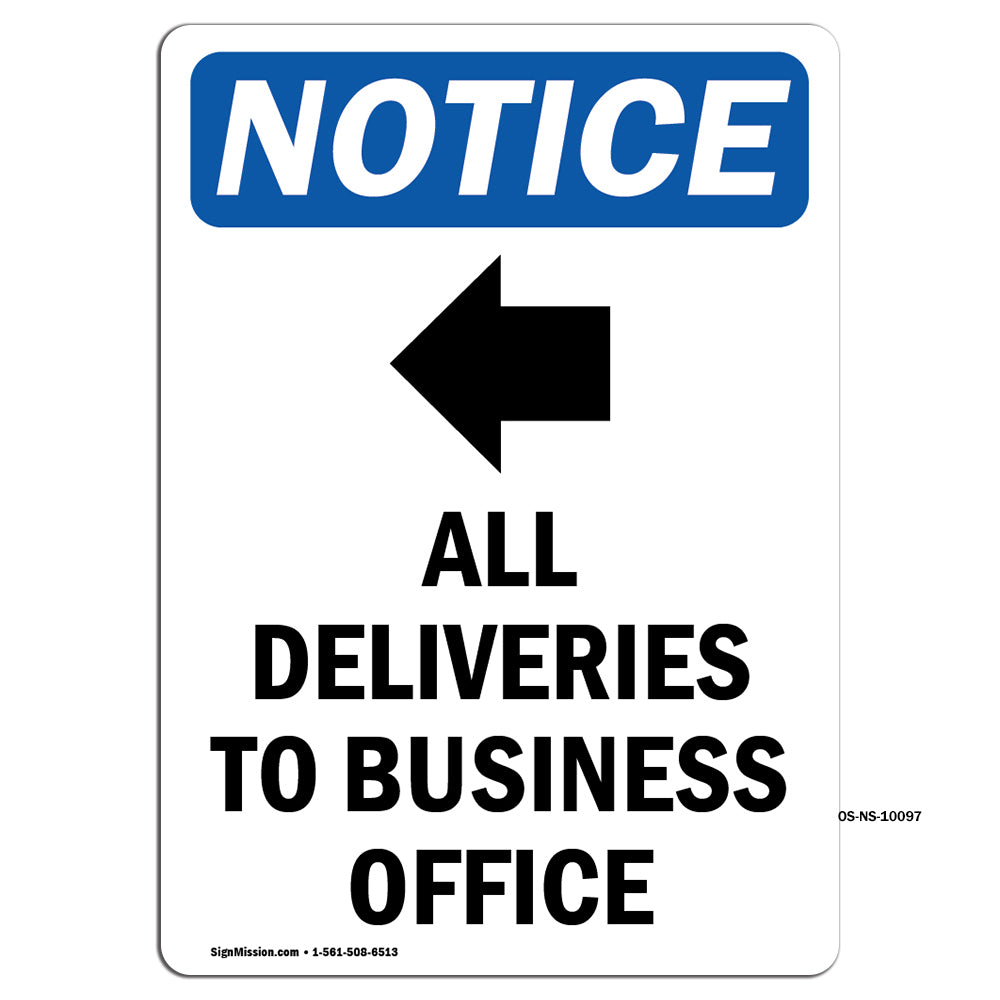 All Deliveries To Business Office