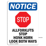 All Forklifts Stop Honk Horn