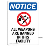 NOTICE All Weapons Are Banned In This Facility