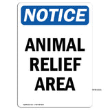 Animal Relief Area Sign
