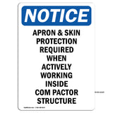 Apron & Skin Protection Required