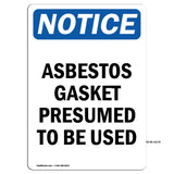 Asbestos Gasket Presumed To Be Used