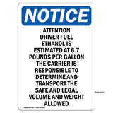 Attention Driver Fuel Ethanol Is Estimated