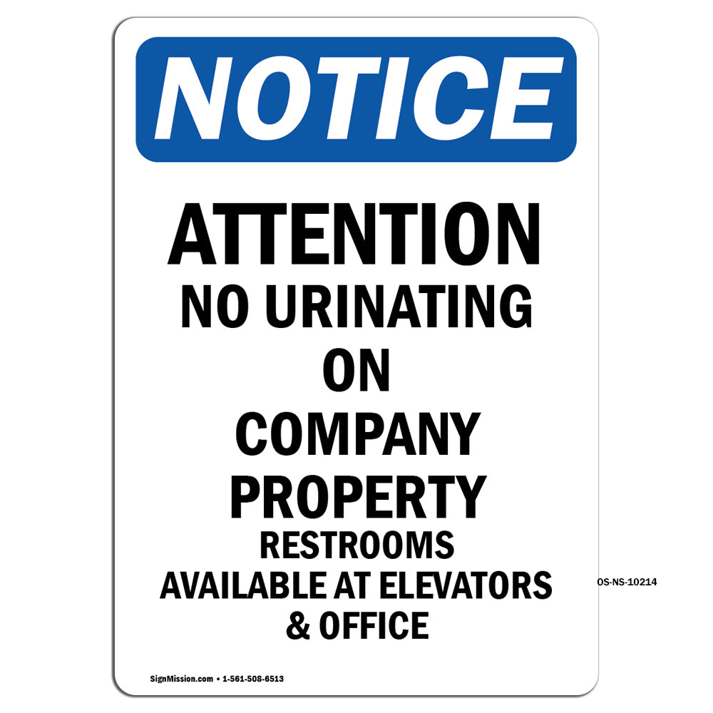 Attention No Urinating On Company Property