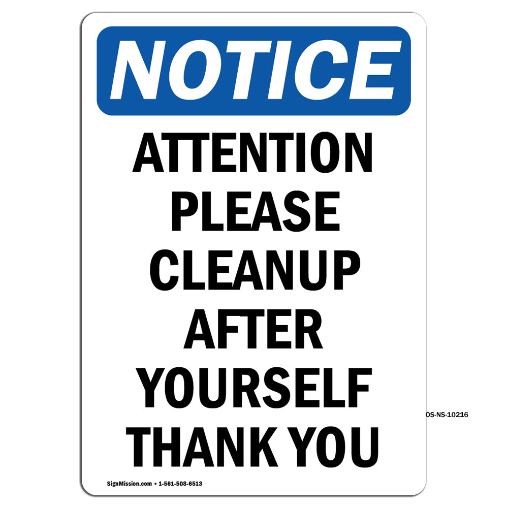 Attention Please Cleanup After