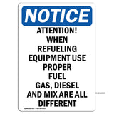 Attention! When Refueling Equipment