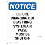 Before Changing Out Blast Ring