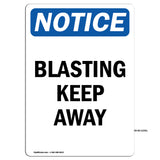 Blasting Keep Away Sign