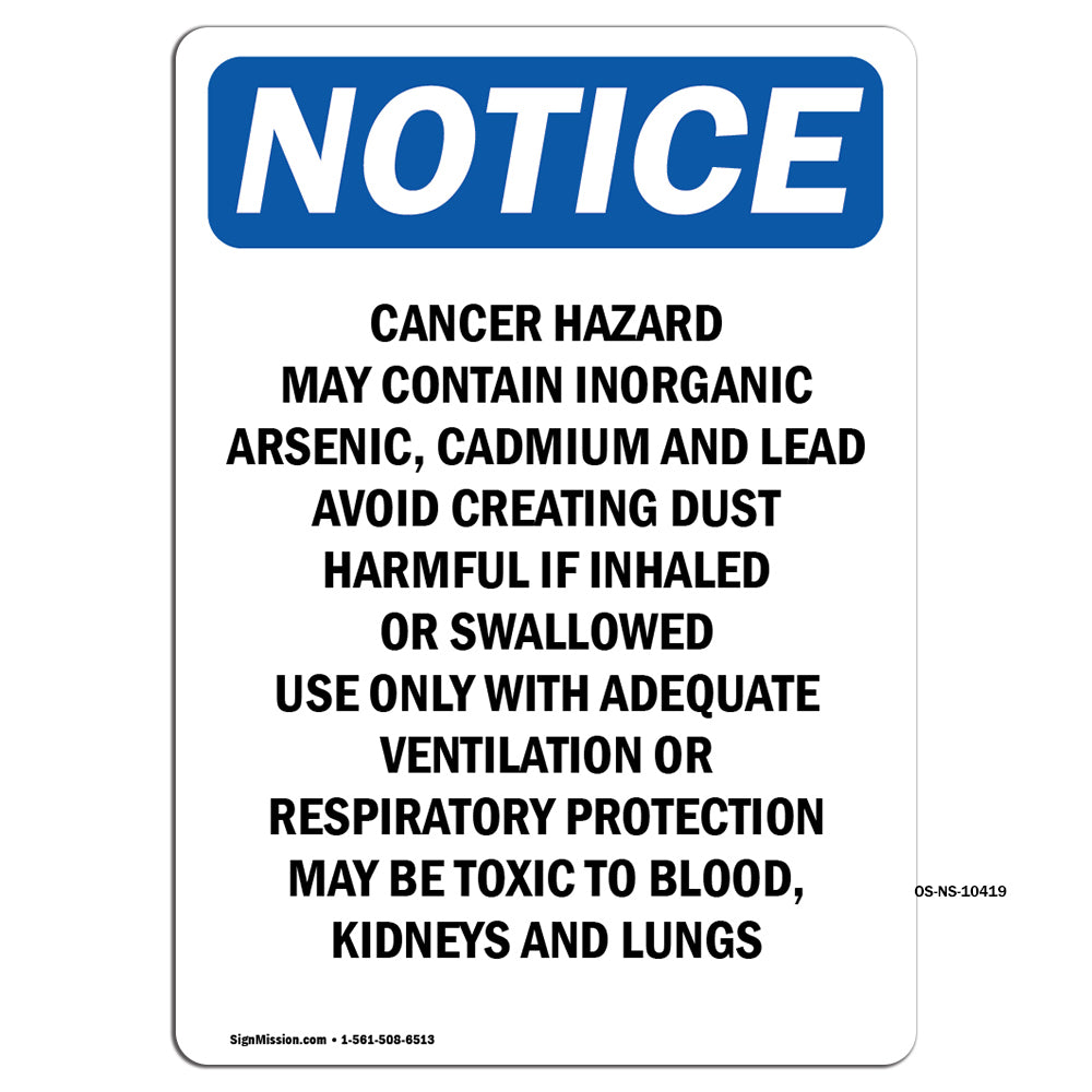 Cancer Hazard May Contain Inorganic Arsenic,