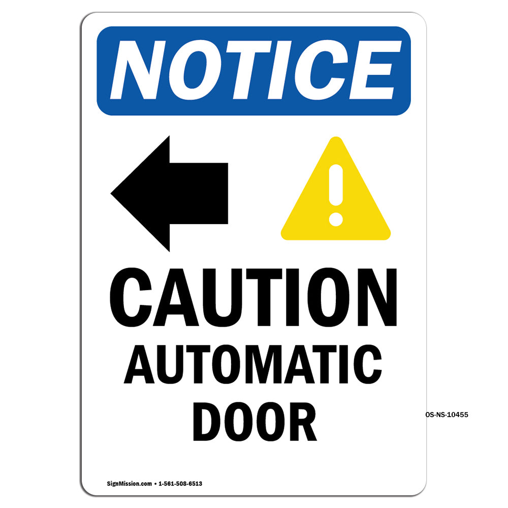 Caution Automatic Door [Left Arrow]
