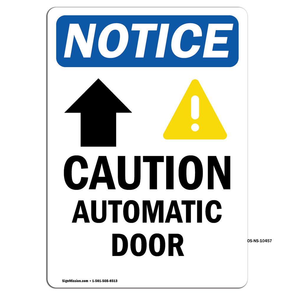 Caution Automatic Door [Up Arrow]