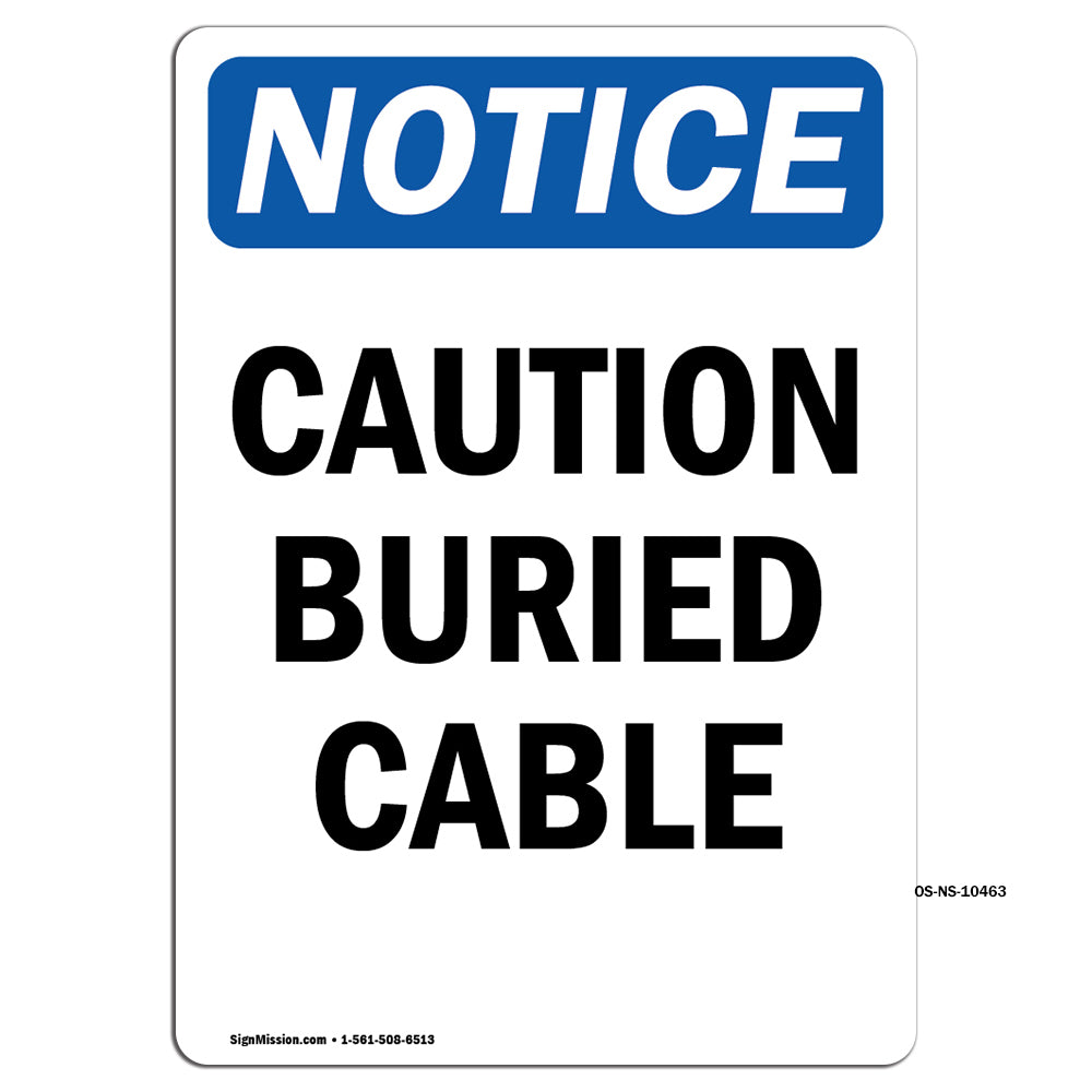 Caution Buried Cable Sign