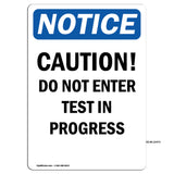 Caution Do Not Enter Test In Progress