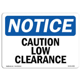Caution Low Clearance Sign