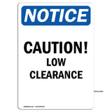 Caution Low Clearance Sign